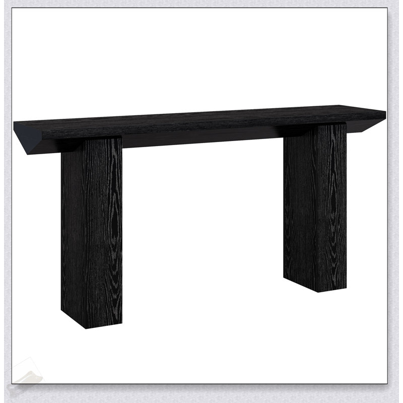 63 Inch Industrial Farmhouse Extra Long Console Table - Narrow Design For Behind Couch And Entryway