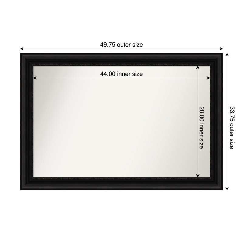 Miroir mural Senaiya, Rectangle, 33,75 po x 49,75 po