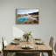 «Turquoise Geotheral Pool and Steam In Rugged Landscape», art mural sur toile-696446330