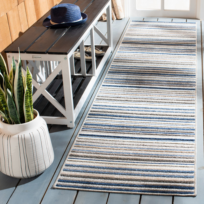 Cabana Performance Striped Indoor/Outdoor Area Rug, Runner 2'2" x 7'