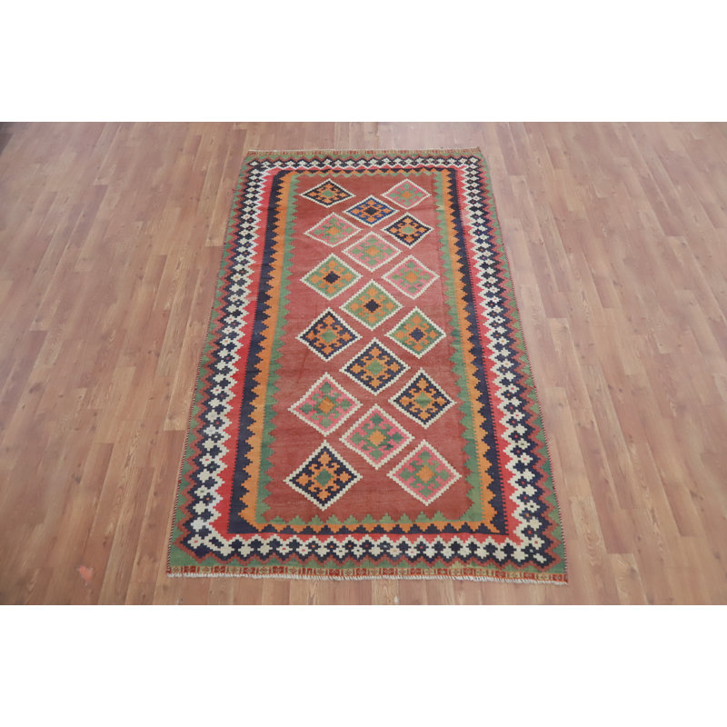 Tapis oriental kilim à teinture végétale 4 x 8