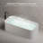 MonBlari 59" X 27.5" Freestanding Acrylic White Soaking Bathtub with Overflow and Pop-up Drain For Bathroom-129777456-130367156
