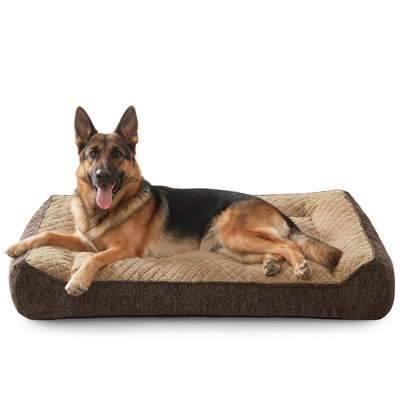 JOEJOY Orthopedic Dog Bed for Dogs, Extra Thick Supportive Big Dogs Couch Bed with Sides, Soft Pet Bed Sofa,Machine washable dog bed cover