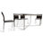 Alagan Glass Top Metal Base Dining Table