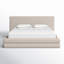 Lit plateforme tapissier Viski Brun Boucle-100964993