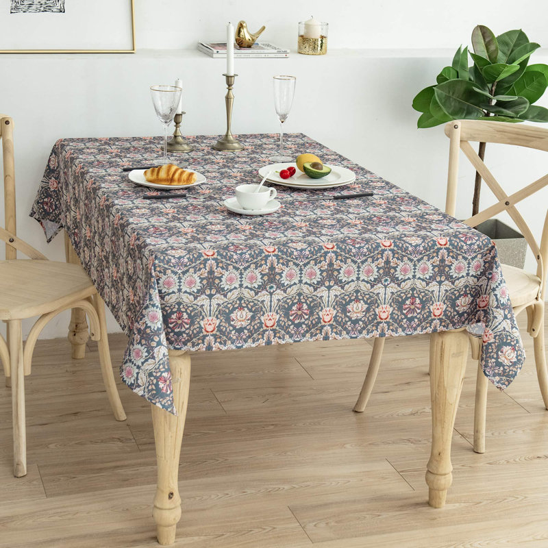Water-Resistant Rectangular Tablecloth, Washable Kitchen Dining Decor, 180cm x 140cm