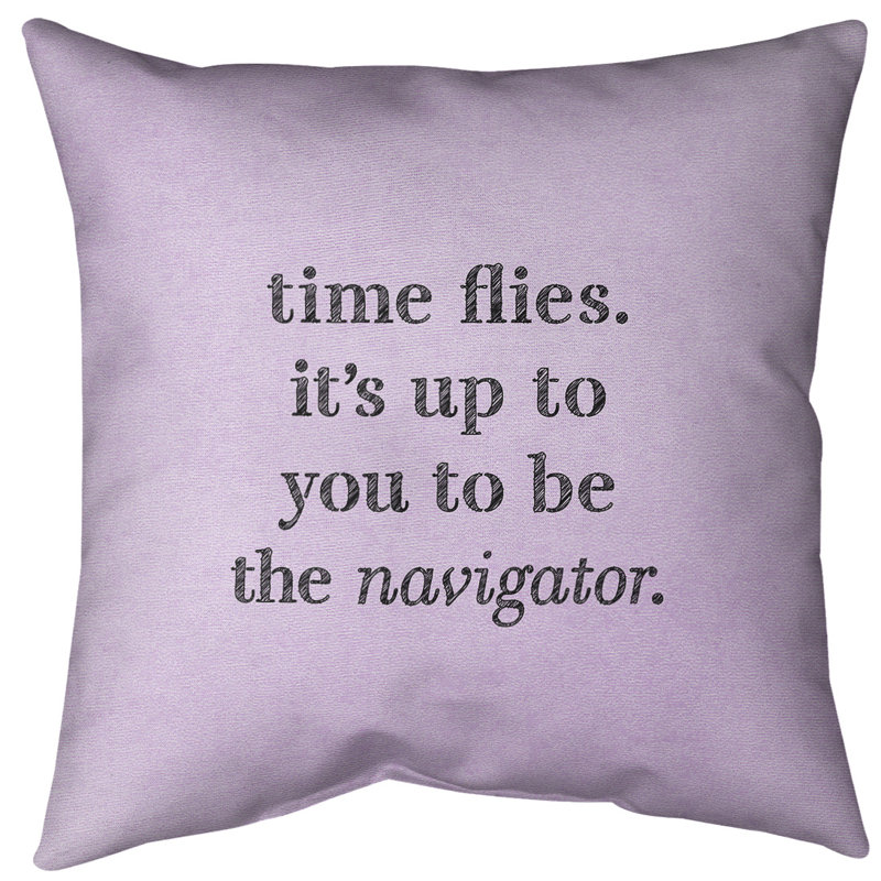 Coussin décoratif intérieur/extérieur time vole, Mauve / noir, 20 po x 20 po