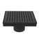 6" Square Shower Drain with Zero Pattern Grate