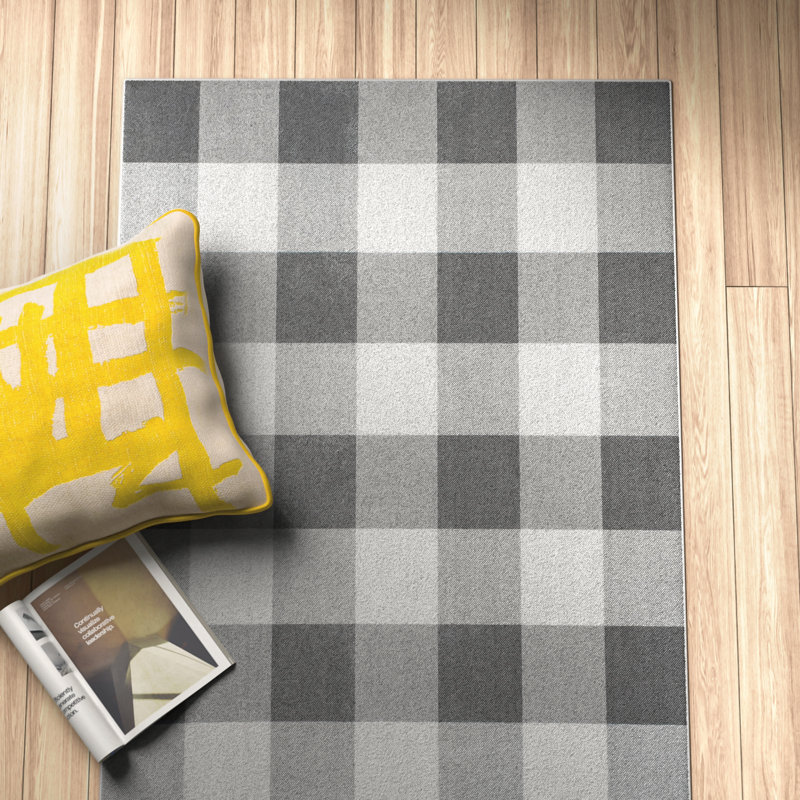 Tapis gris lavable à la machine Micheal Farmhouse, Rectangle 3 pi x 5 pi