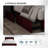 Full Platform Bed with Storage Grey Velvet-374574616-374574613