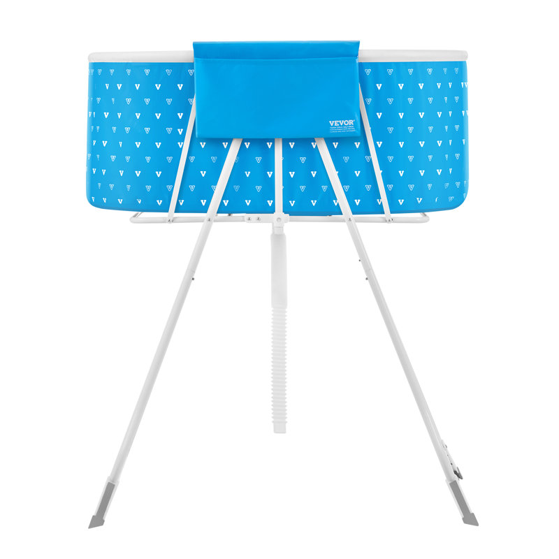Station de bain surélevée pliable pour chien pour petits et moyens animaux, Bleu clair