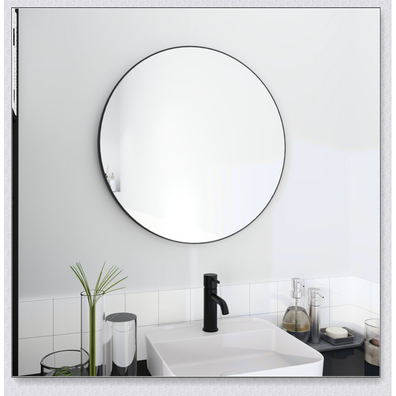 Bathroom Mirror Black Aluminum Frame
