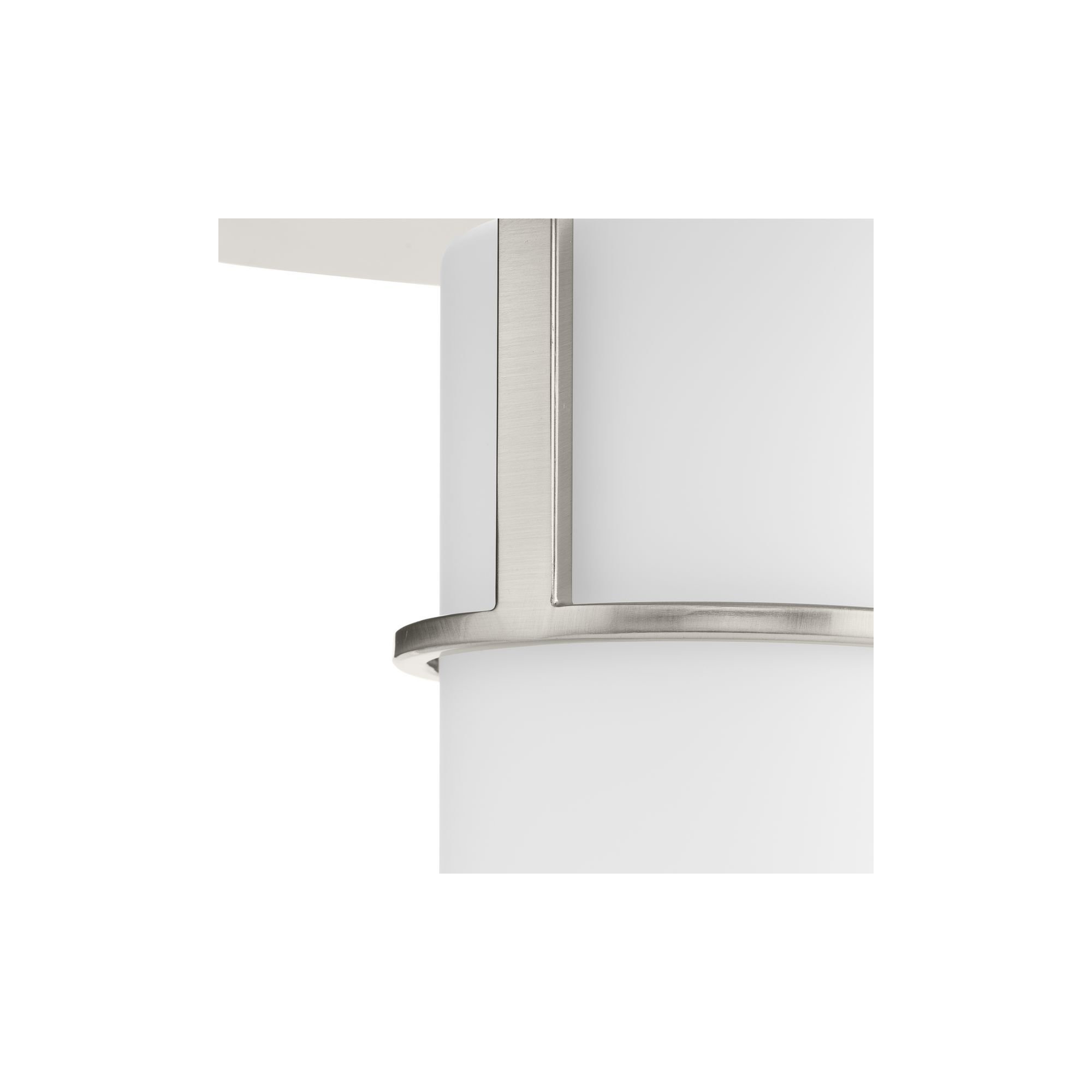 Cinder Single Light Etched Glass Dimmable Pendant, Brushed Nickel