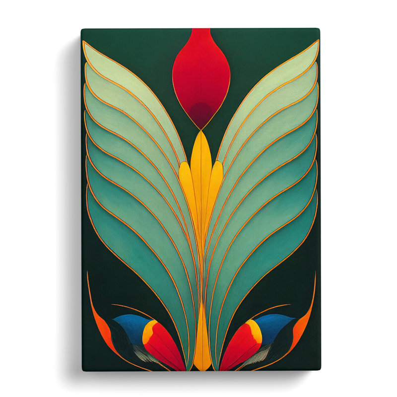 XC1022-168X A Surreal Abstract Feather No.2 - Wrapped Canvas Print, 76cm H x 50cm W x 3cm D
