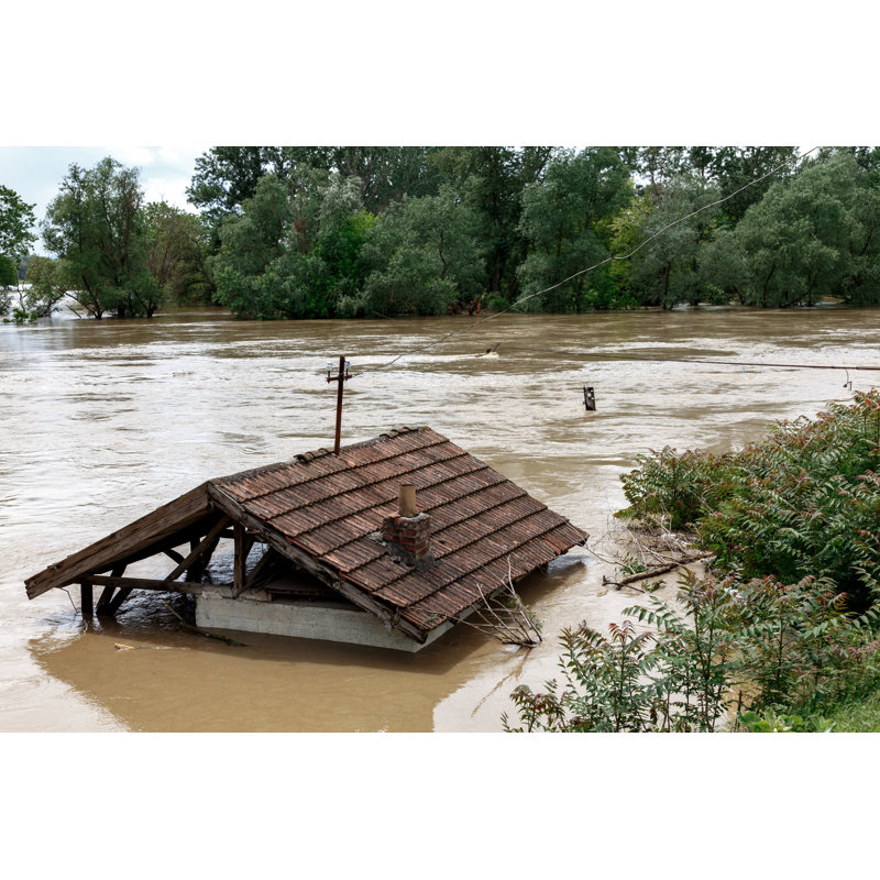 " Flooded House " by Visual_Intermezzo, 12" W x 8" H