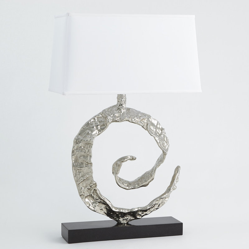 Swirl Lamp, Nickel/Black