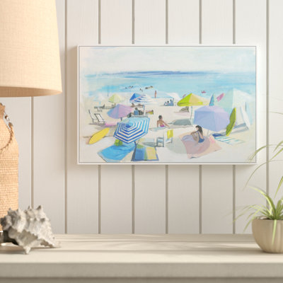 « floridian escapade », reproduction de peinture à l’acrylique encadrée sur toile