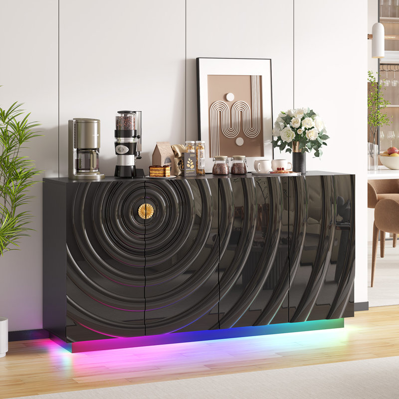 160cm Sideboard, Black