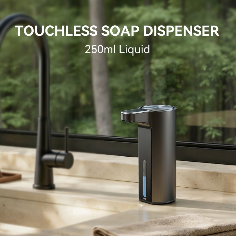 Touchless Automatic Soap Dispenser For Kitchen And Bathroom, Liquid Hand Soap Dispenser, Water-resistant And Rechargeable, 9 Fl Oz