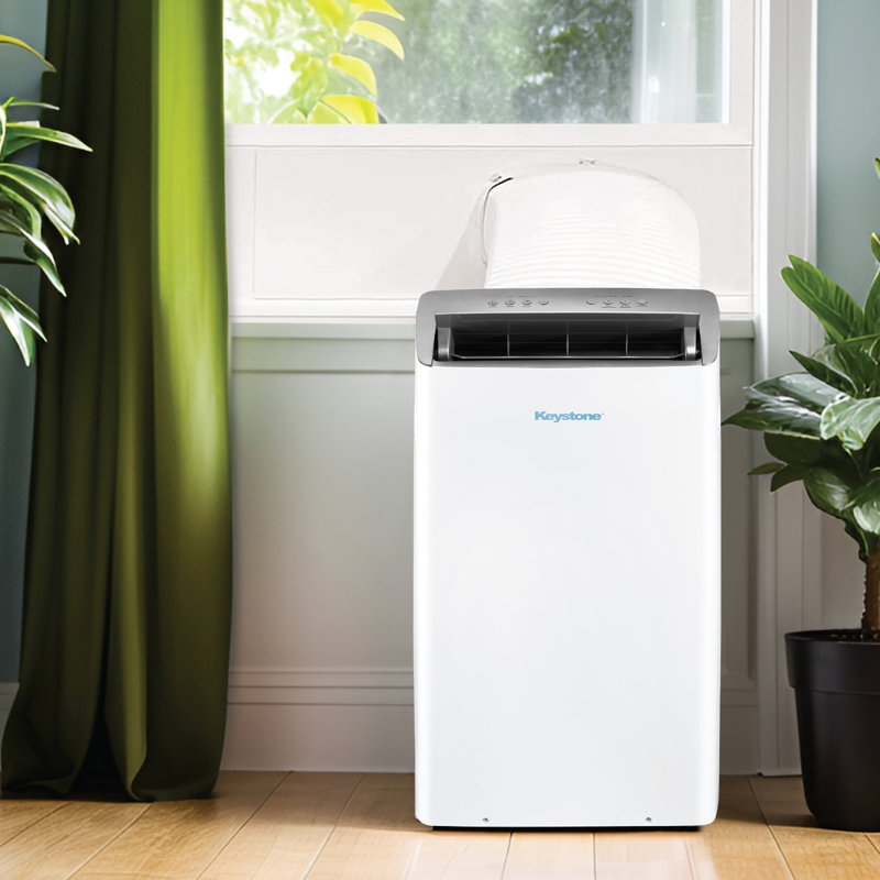 Keystone 14,000 BTU ASHRAE/12,000 BTU DOE Portable Inverter Air Conditioner with Remote Control, 14000