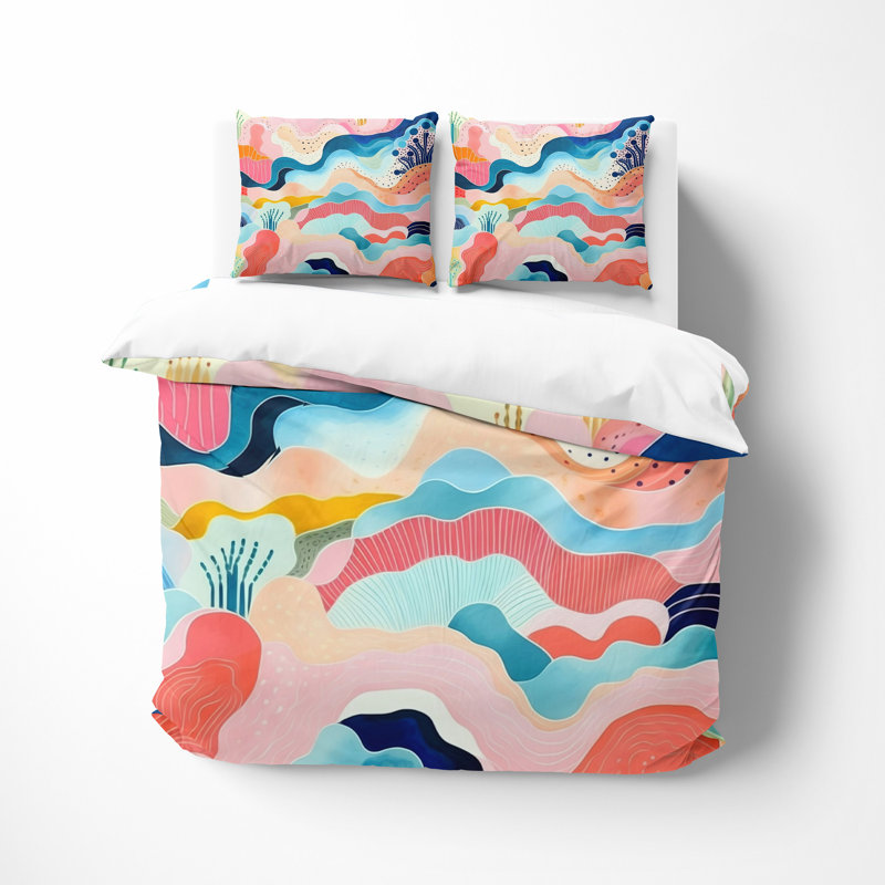 Abstract Duvet Cover, King Duvet Cover + 2 King Shams