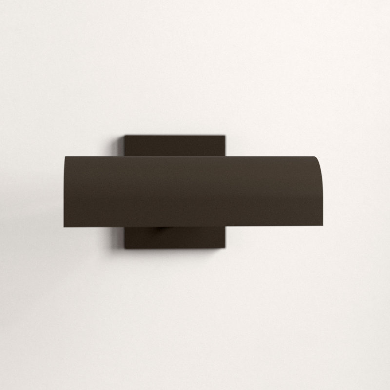 Applique murale murale à 1 lumière à intensité variable Cherno, Bronze acajou, H 4,5 po x l 14 po x p 9,25 po