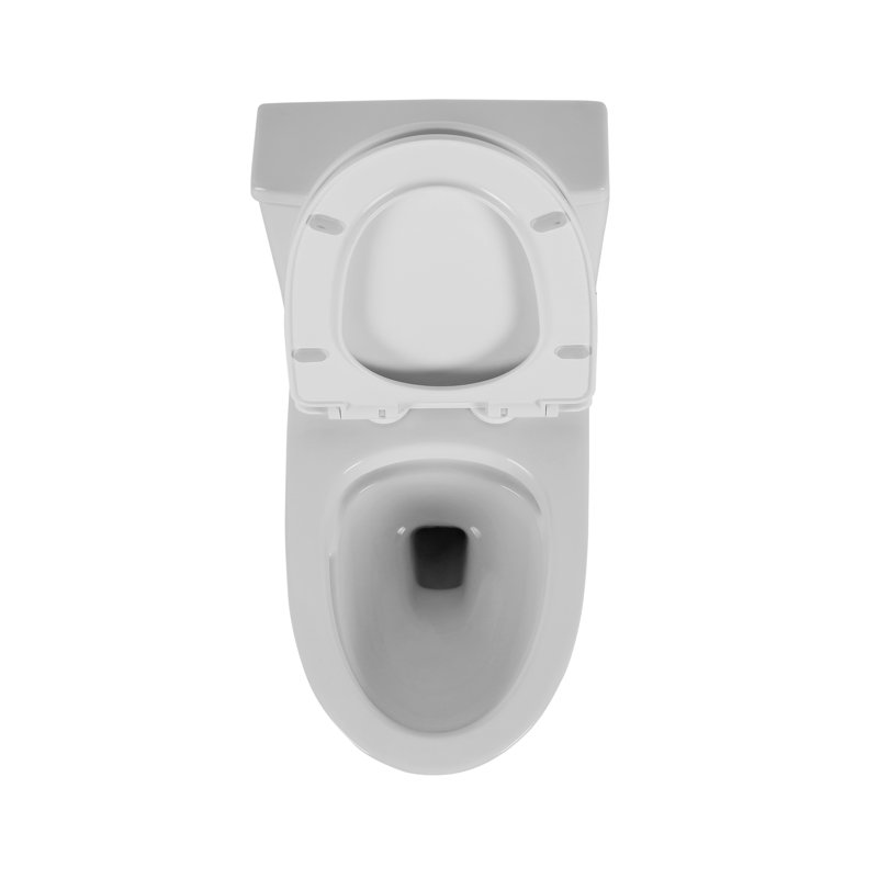 Elongated Ceramic Toilet, 1.1/1.6 , Comfort Height, White, & , Firmly Close Seat T039wt One Soft Lid