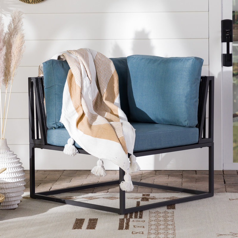 Chaise de patio avec coussins Runar