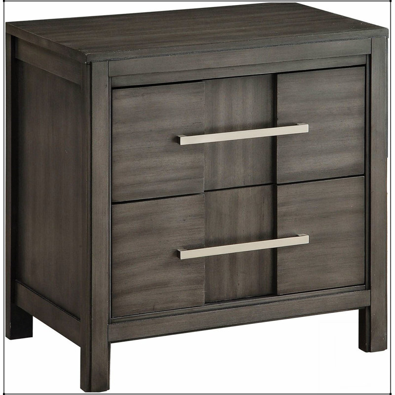 Magnifique table de chevet de 1 pièce de style transitionnel en bois massif pour des meubles de chambre à coucher durables et élégants