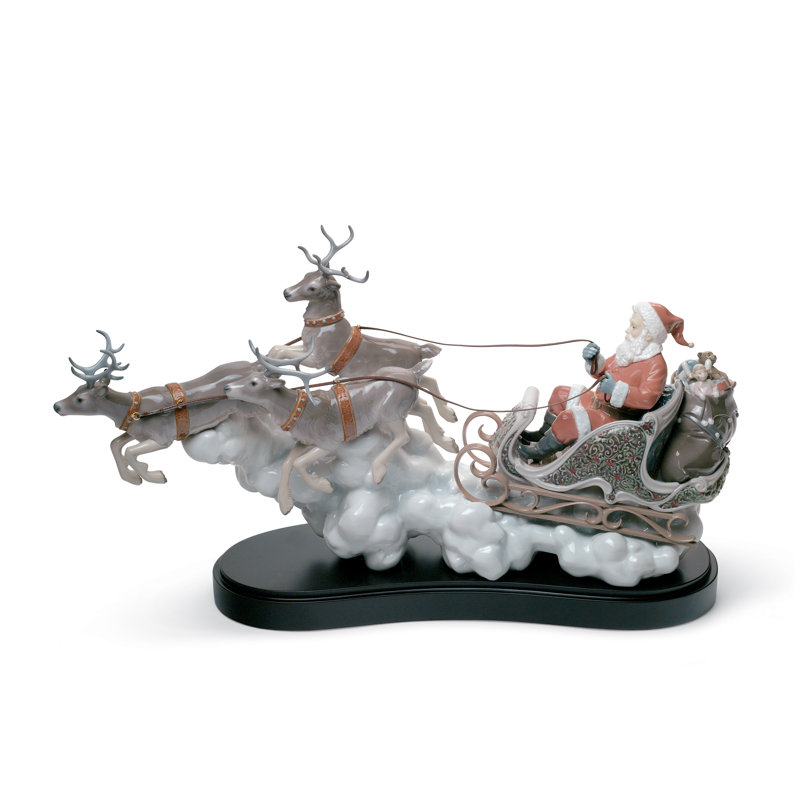 Santa's Midnight Ride Sleigh Figurine