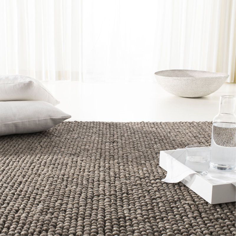 Carisbrooke Lauren Ralph Lauren Hand Woven Wool/Cotton Solid Color Rug in Chocolate, Rectangle 8' x 10'