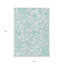 Tapis extérieur lavable à motif cachemire turquoise et ivoire 3 pi x 5 pi
