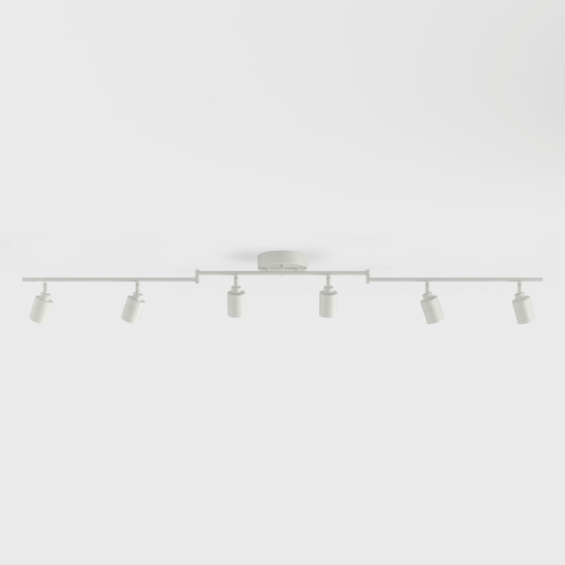 Shura 6-Light Swivel Ceiling Light With Rotatable Heads, Integrated LED,  Flush Mount Canopy, 3000K, 3000 Lumen, White