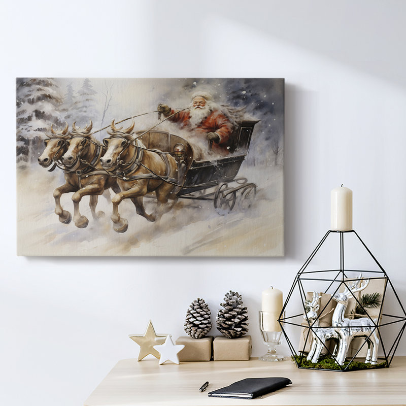 Christmas Holiday Arts - Toile tendue avec châssis, H 16 po x l 24 po