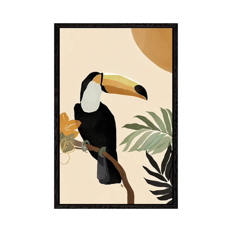 Toucan by Bria Nicole - Print on Canvas, Black Framed Canvas, 101.6 cm H x 66.04 cm W