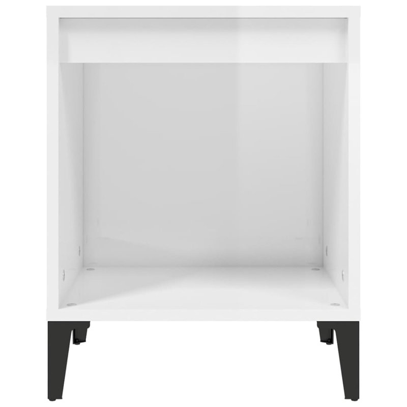 40cm W Bedside Table, High gloss white