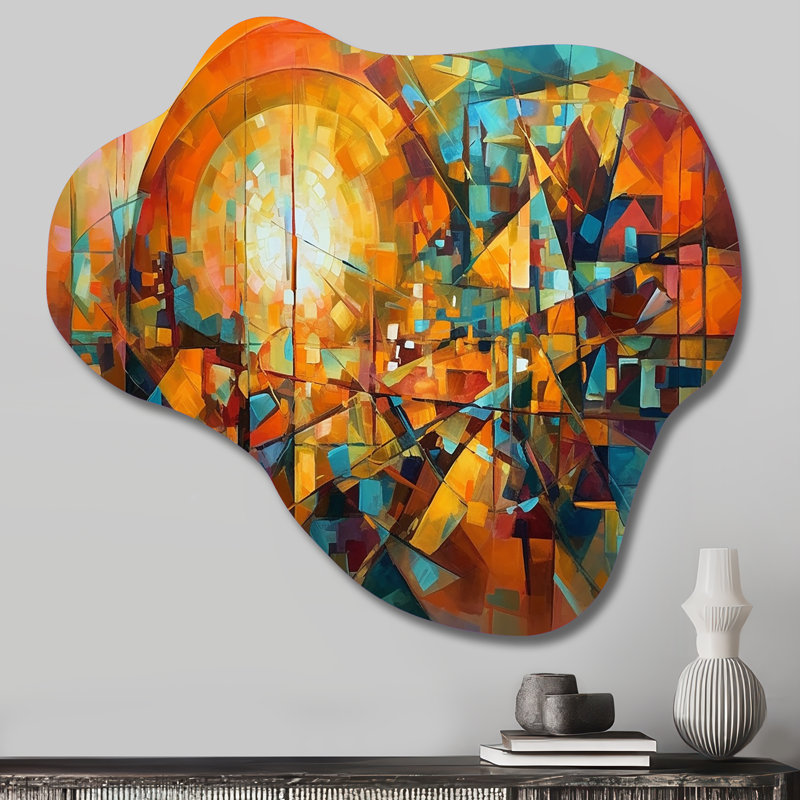 «Abstracting The Cubist Form I - Cubism Cloud», reproduction d'art asymétrique moderne, H 25 po x l 28 po x P 1 po