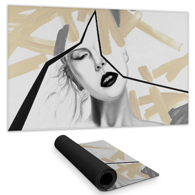 Divided woman - 14.00"x24.25" Desk mat