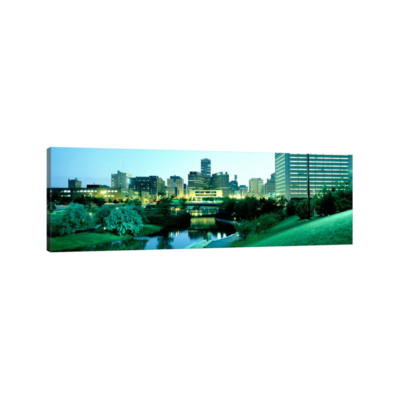 Omaha NE by Panoramic Images - Wrapped Canvas Panoramic Print, 30.48 cm H x 91.44 cm W x 1.91 cm D