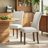 Upholstered Dining Side Chair with High Back and Nailhead Trim, Solid Wood Legs, Modern Parsons for Dining Room-1297595805