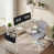 Gray/White Table/Gray Chair