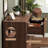 Fluted Nightstand Set of 2 Bedside Table with 3 Drawers-400164502-400164488