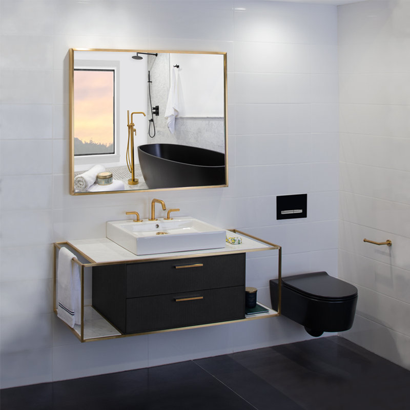 Cigno Tub Filler with Diverter, Matte Black