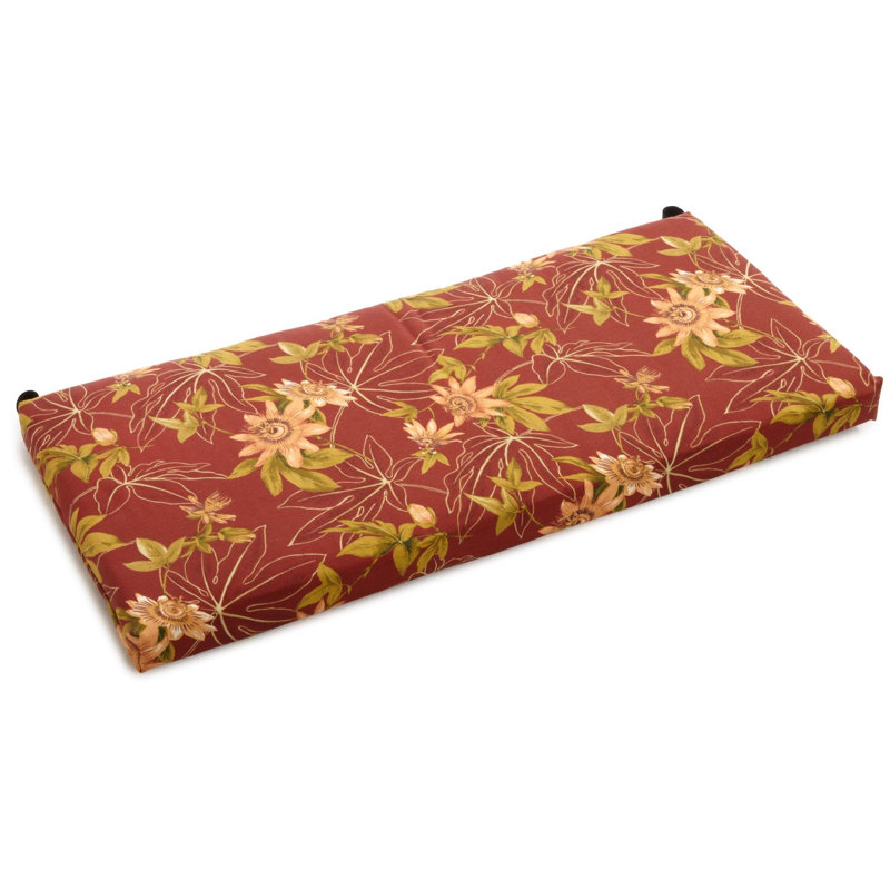 Outdoor 3'' Bench Seat Cushion, Passion Ruby