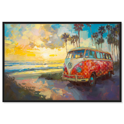 «Van on the Beach», art sur toile Glam Beach par Art Remedy