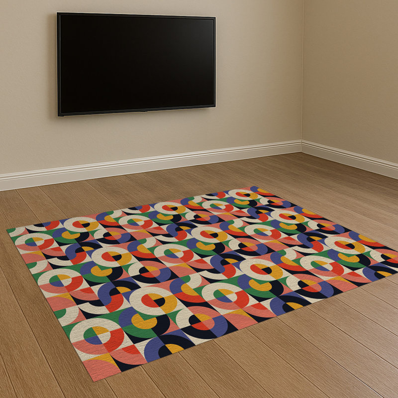 Geometric Area Rug, Runner 70 x 140 cm