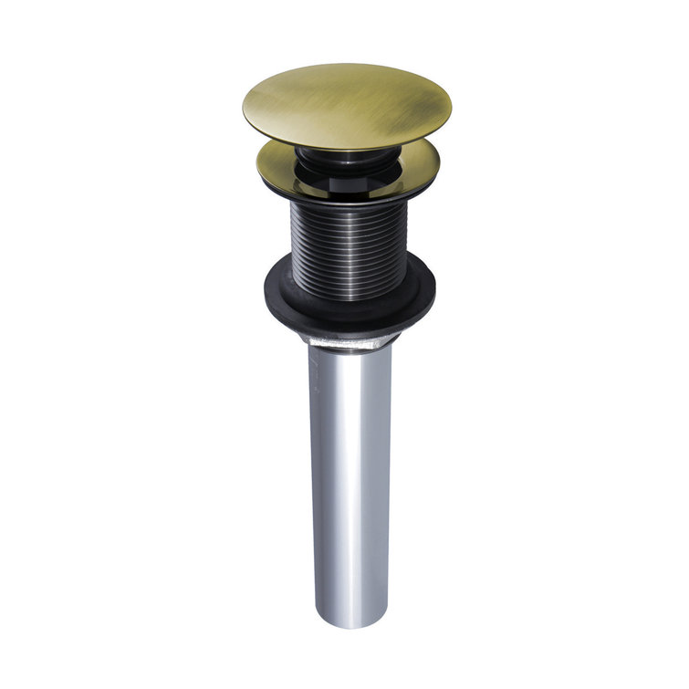 Kingston Brass Push Pop-Up Bathroom Sink Drain without Overflow, 22 Gauge
