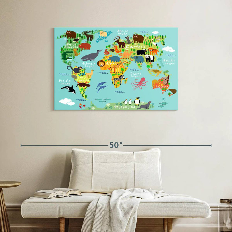Carte du monde Aliaz Kids Haven, H 26 po x l 39 po