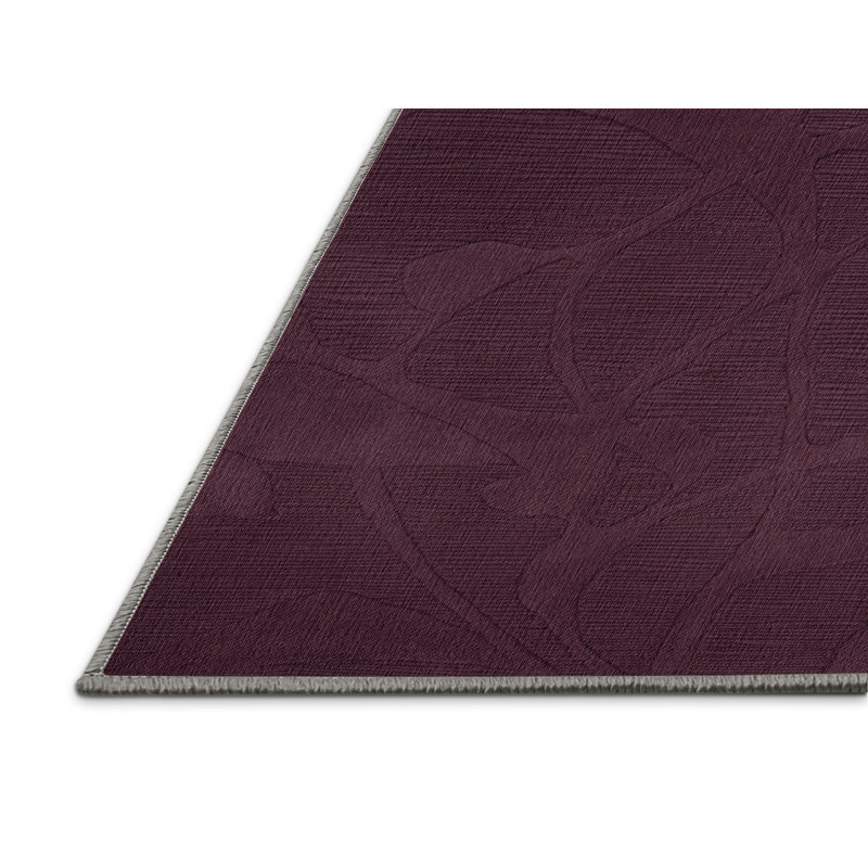 Machine Washable Abstract Brown Area Rug, Rectangle 2' x 3'