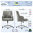 Serta Leighton Mid-Back Office Chair with Chrome Nailheads, Memory Foam Cushion, Padded Armrests-1210331832